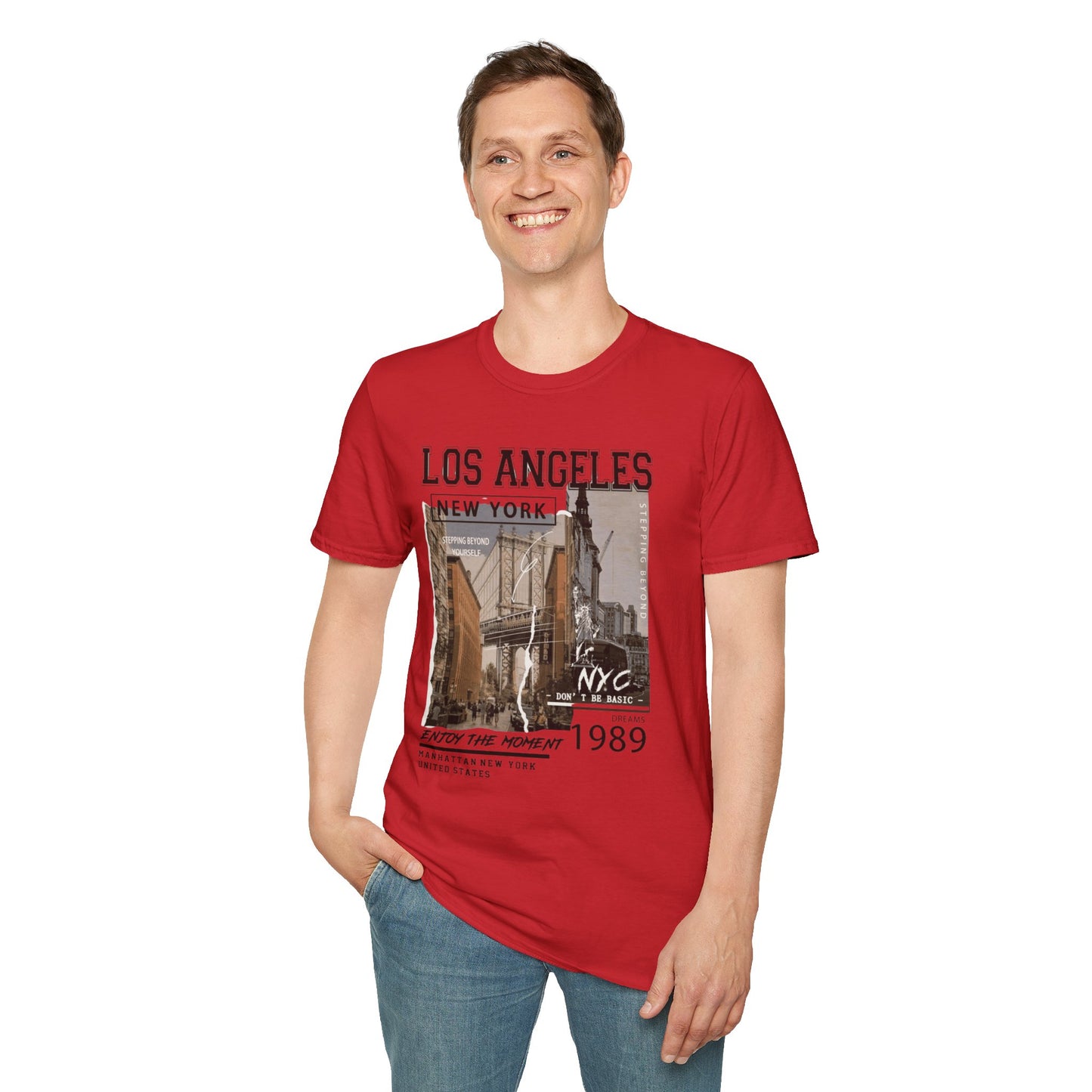 Los Angeles NYC Vintage Cityscape T-Shirt — 1989 Urban Travel Graphic Tee