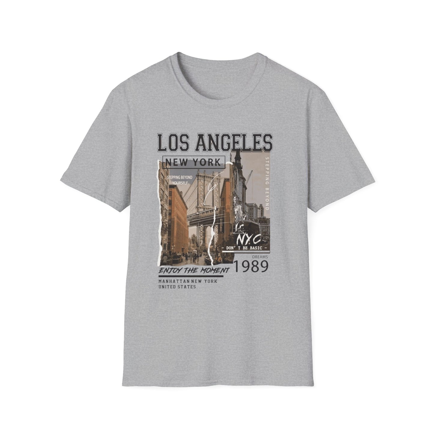 Los Angeles NYC Vintage Cityscape T-Shirt — 1989 Urban Travel Graphic Tee