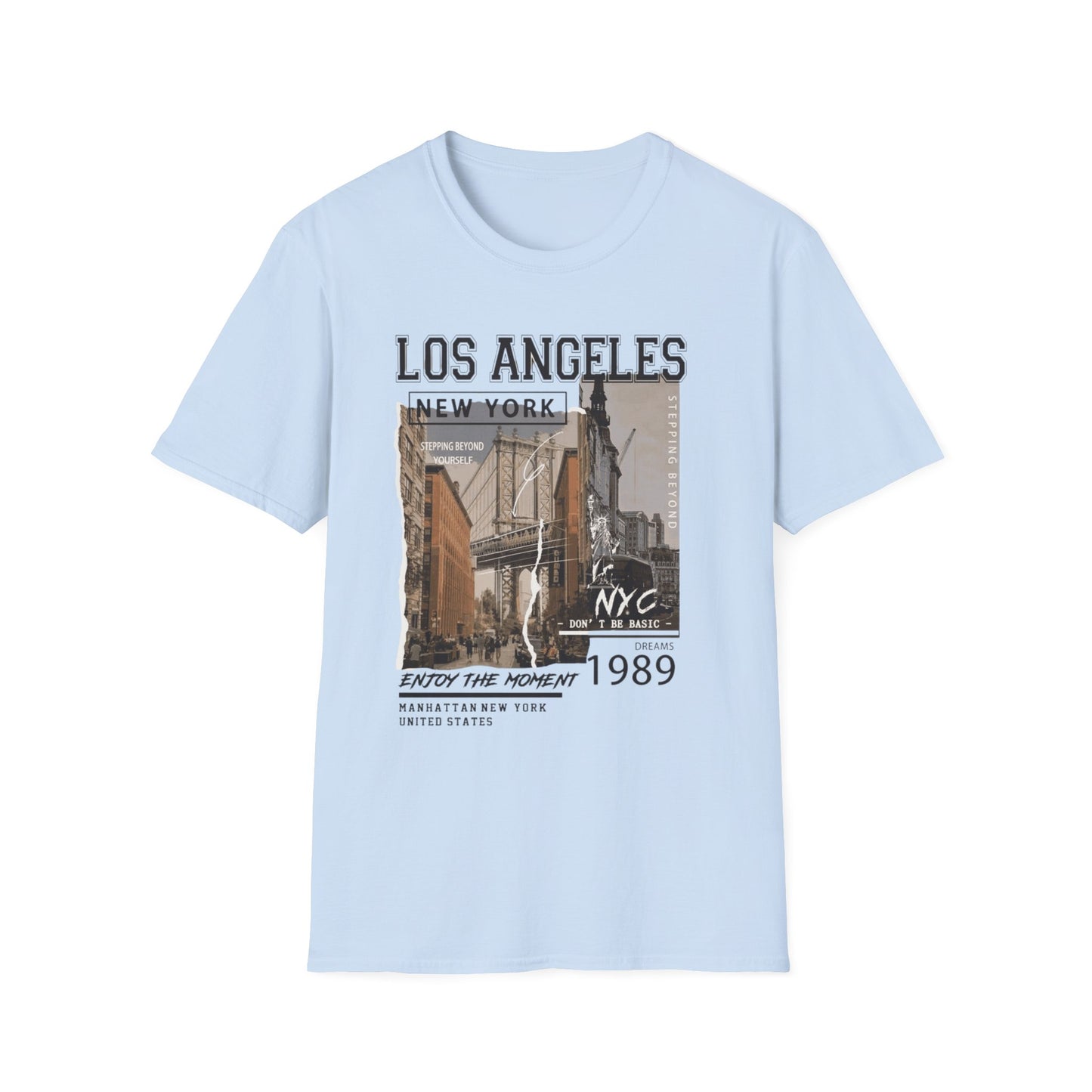 Los Angeles NYC Vintage Cityscape T-Shirt — 1989 Urban Travel Graphic Tee