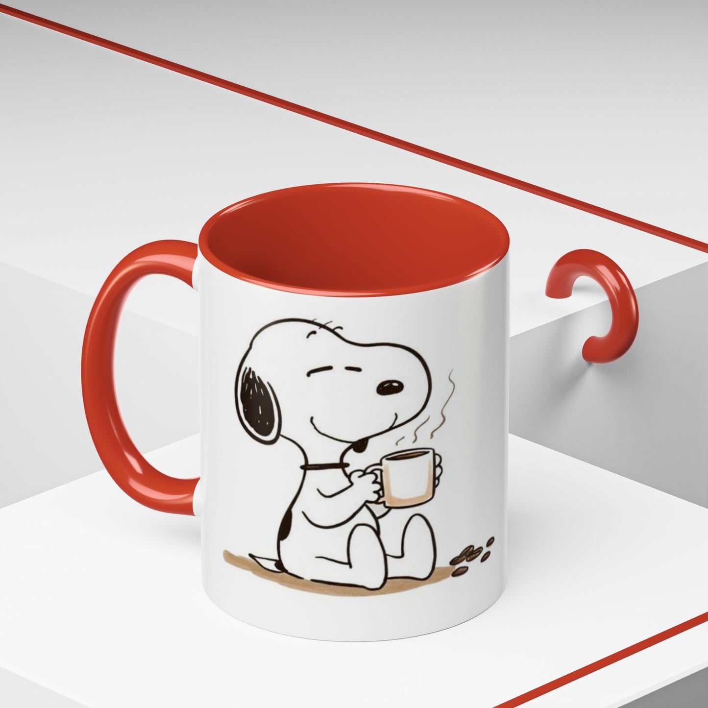 Snoopy Coffee Mug – Cute Peanuts Character Accent Ceramic Mug (11/15 oz)