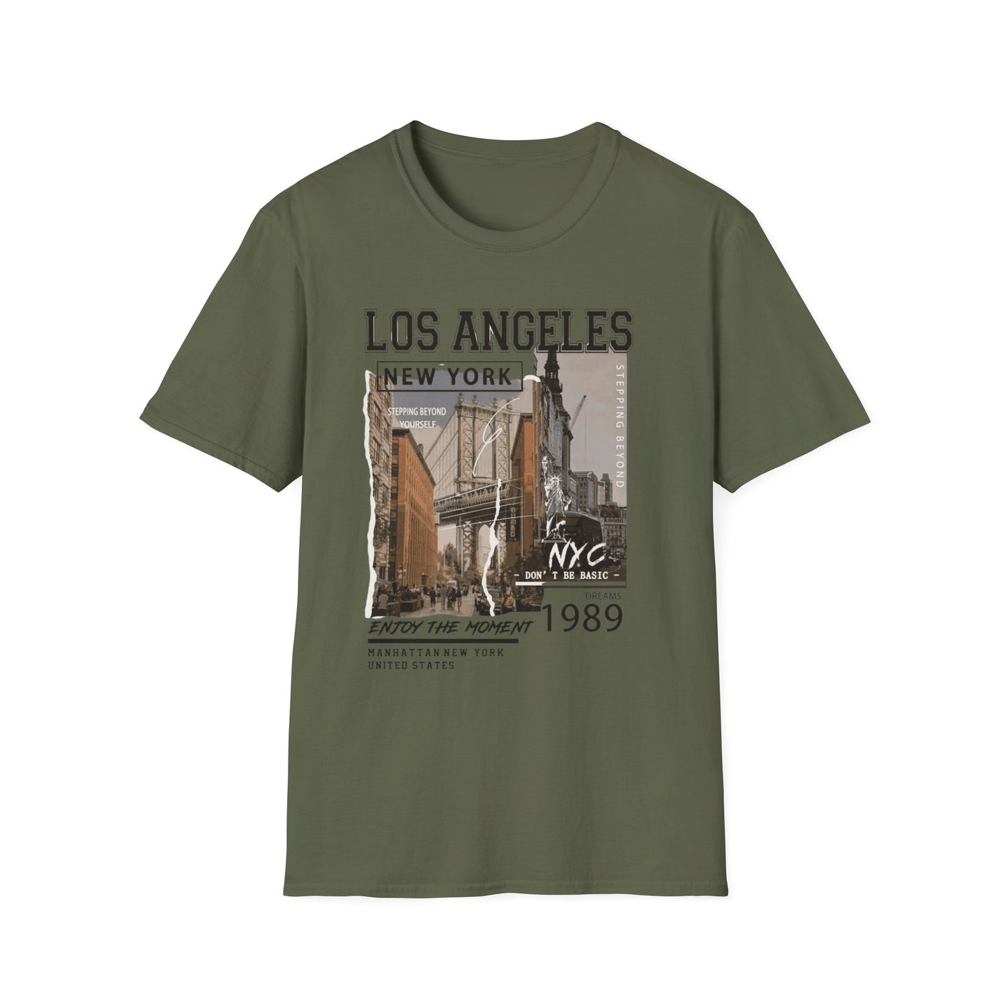 Los Angeles NYC Vintage Cityscape T-Shirt — 1989 Urban Travel Graphic Tee
