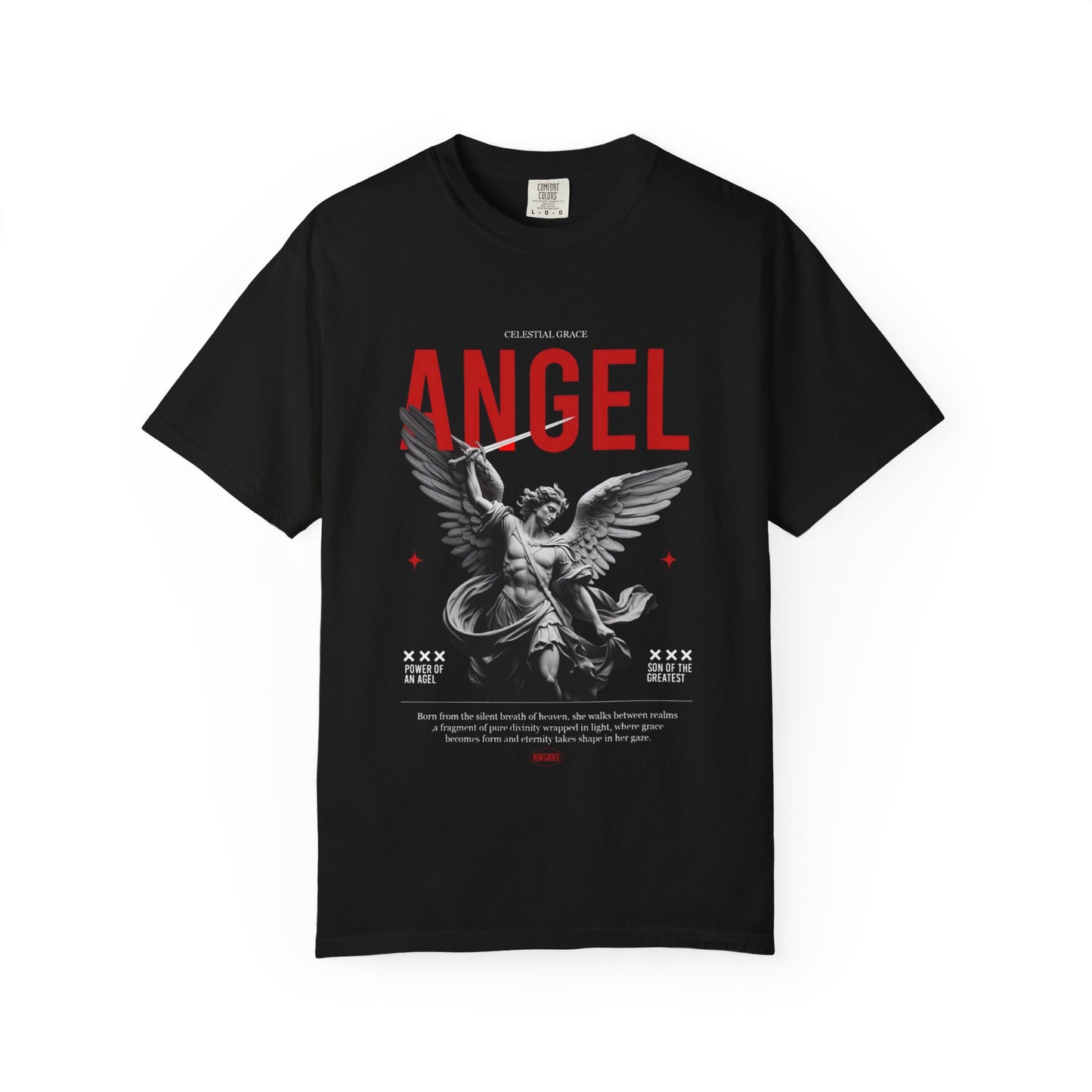 Angel Statue Graphic T-Shirt — Vintage Gothic Angel Design