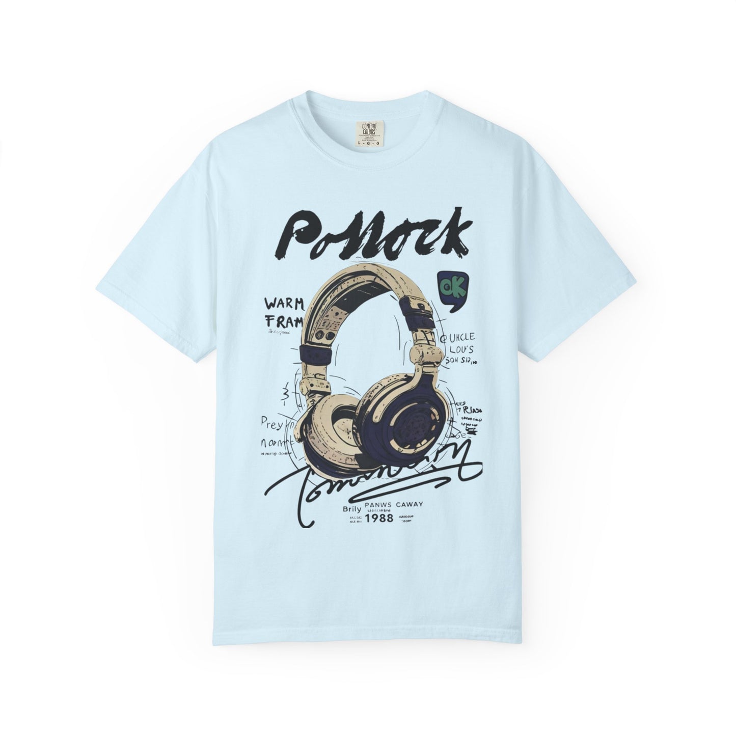 Vintage Headphones T-Shirt — Retro Music Graphic Tee ("P-Mock" Design)