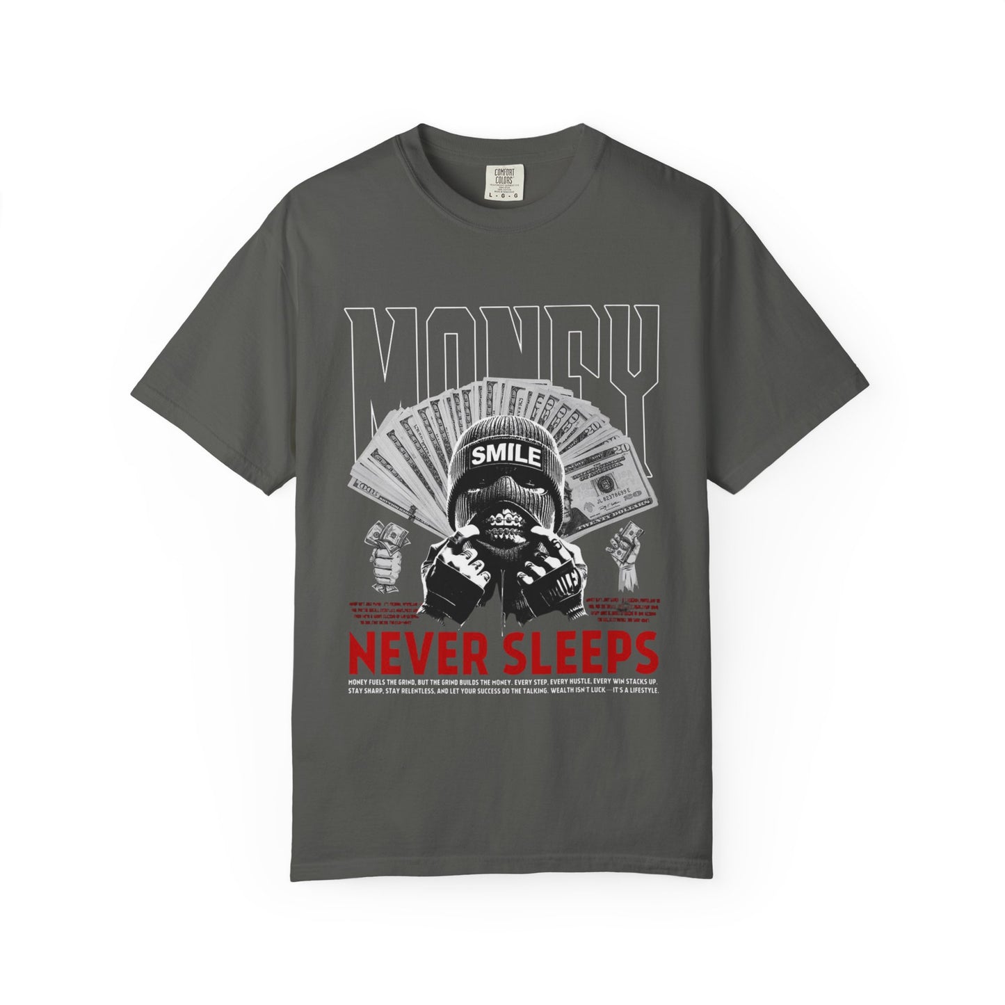 Money Never Sleeps T-Shirt — Streetwear Graphic Tee