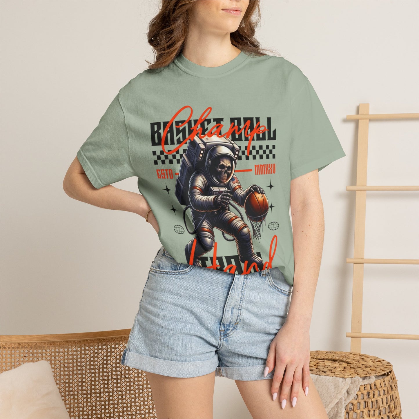 Astronaut Basketball T-Shirt — Vintage Space Hoops Graphic Tee