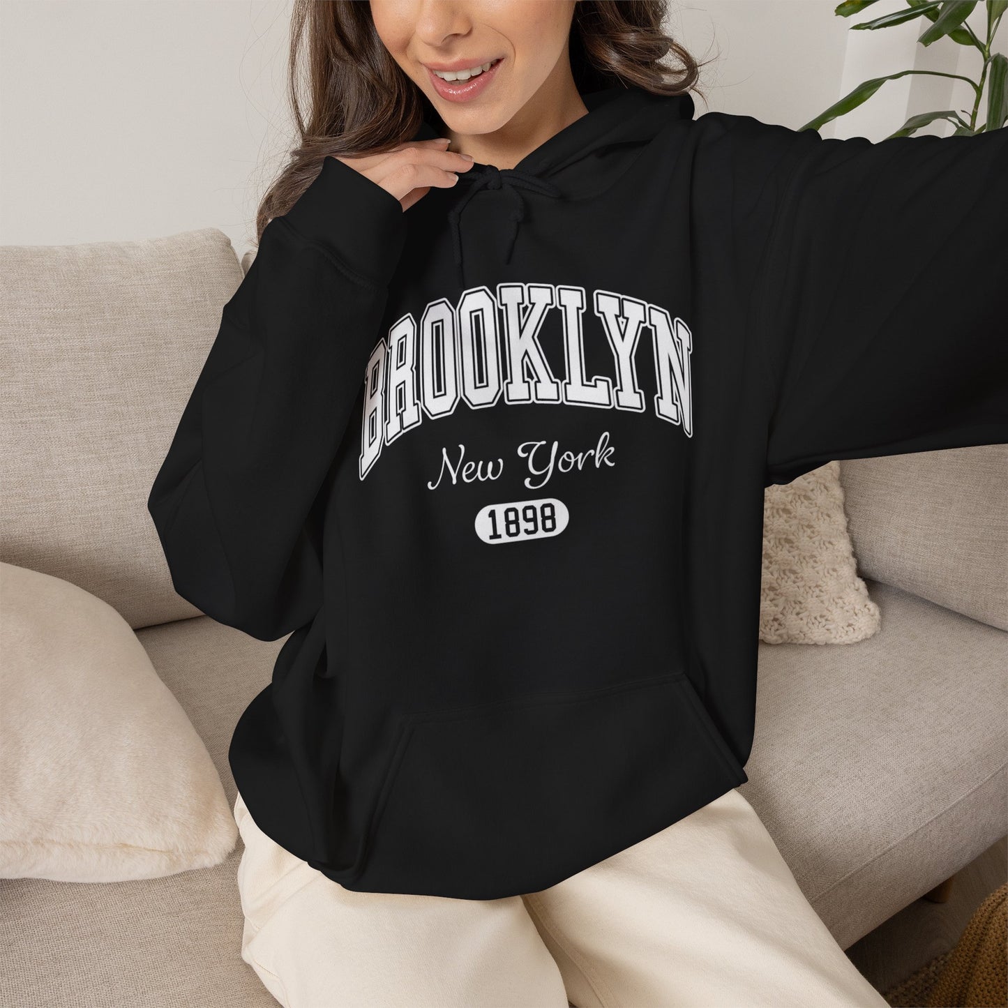 Brooklyn Hooded Sweatshirt – New York 1898 Vintage City Hoodie
