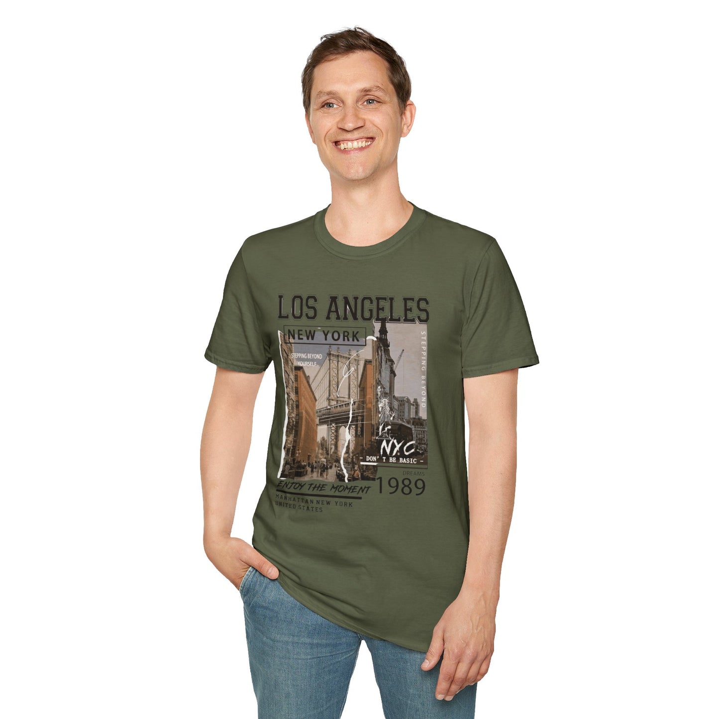Los Angeles NYC Vintage Cityscape T-Shirt — 1989 Urban Travel Graphic Tee