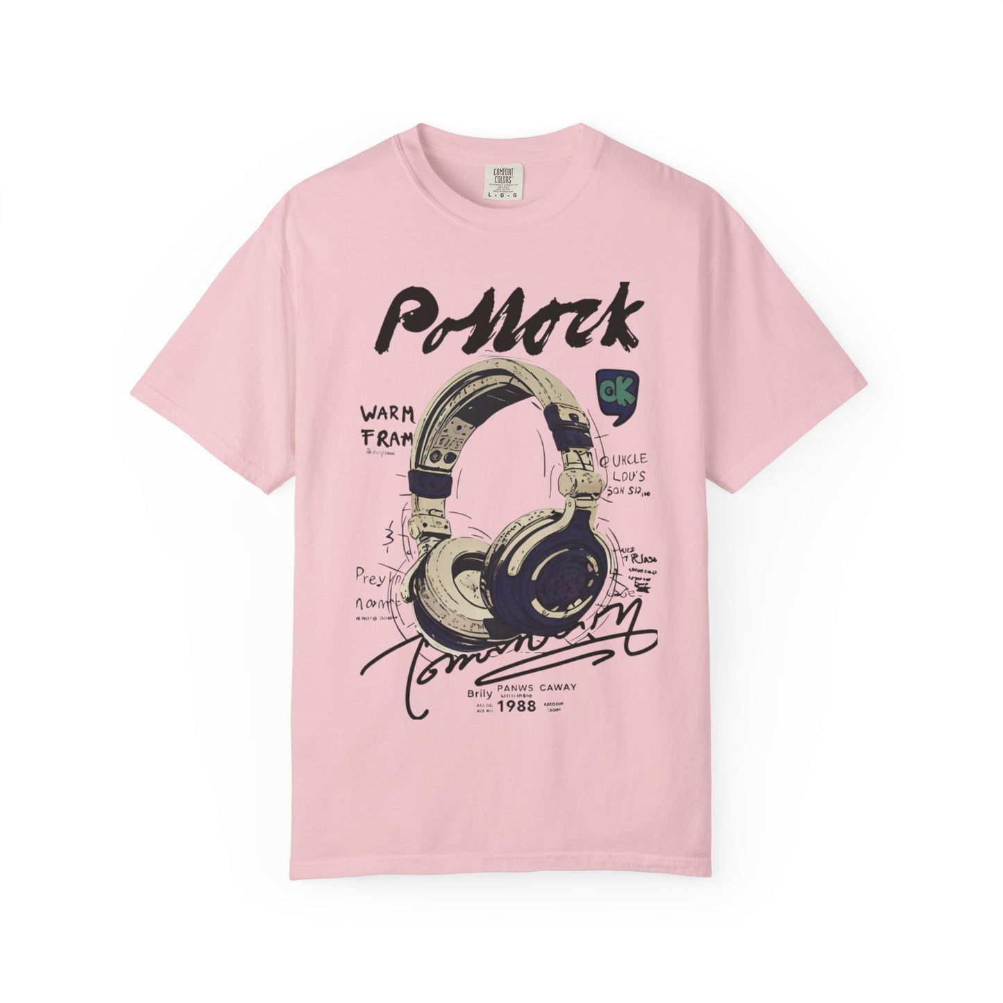 Vintage Headphones T-Shirt — Retro Music Graphic Tee ("P-Mock" Design)