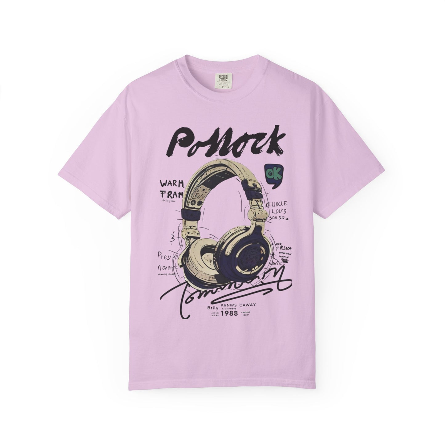 Vintage Headphones T-Shirt — Retro Music Graphic Tee ("P-Mock" Design)