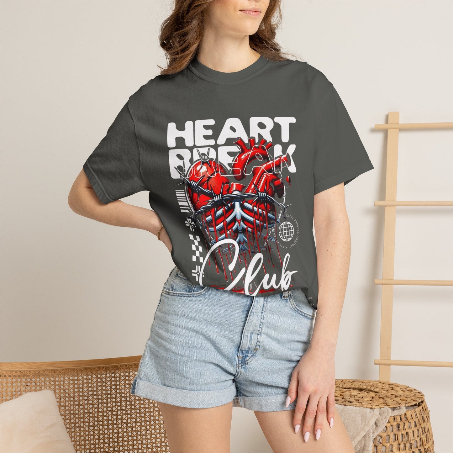 Heart Break Club T-Shirt — Anatomical Red Heart Graphic Tee