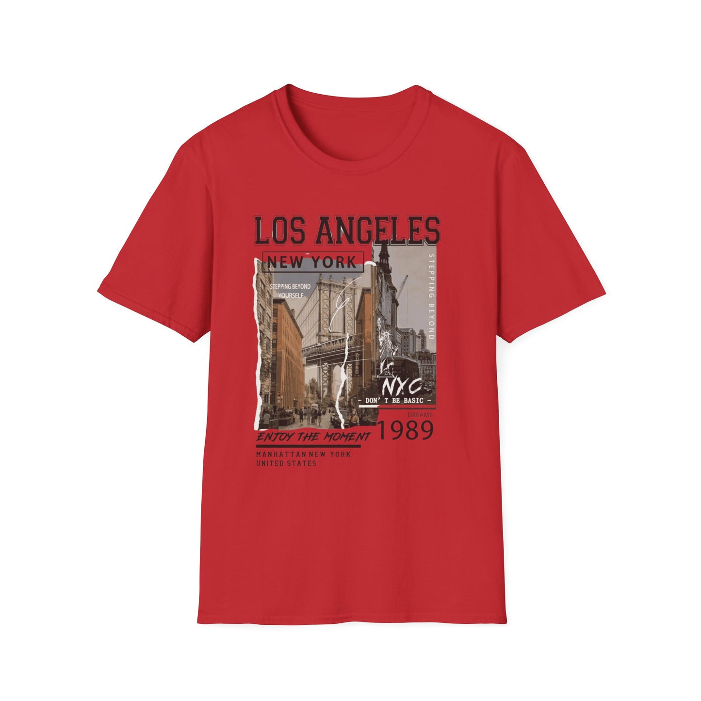 Los Angeles NYC Vintage Cityscape T-Shirt — 1989 Urban Travel Graphic Tee