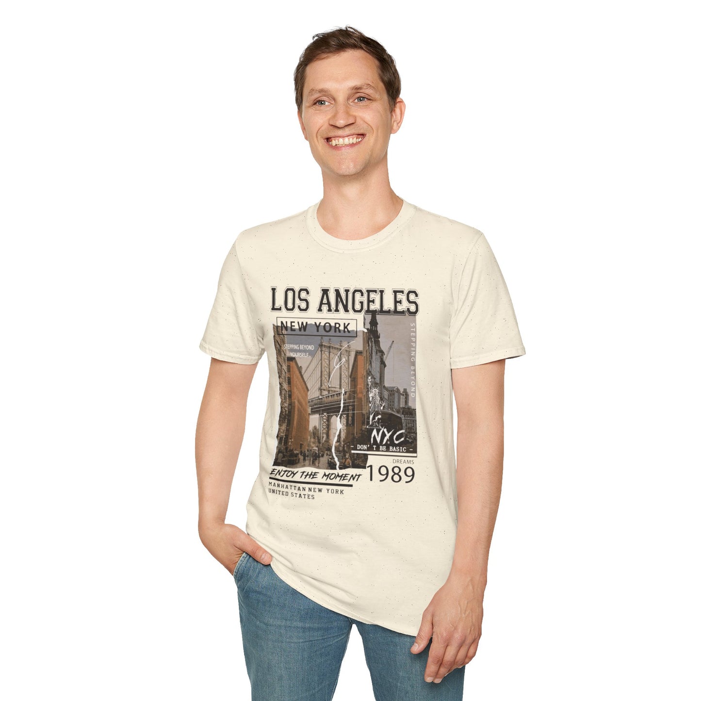 Los Angeles NYC Vintage Cityscape T-Shirt — 1989 Urban Travel Graphic Tee