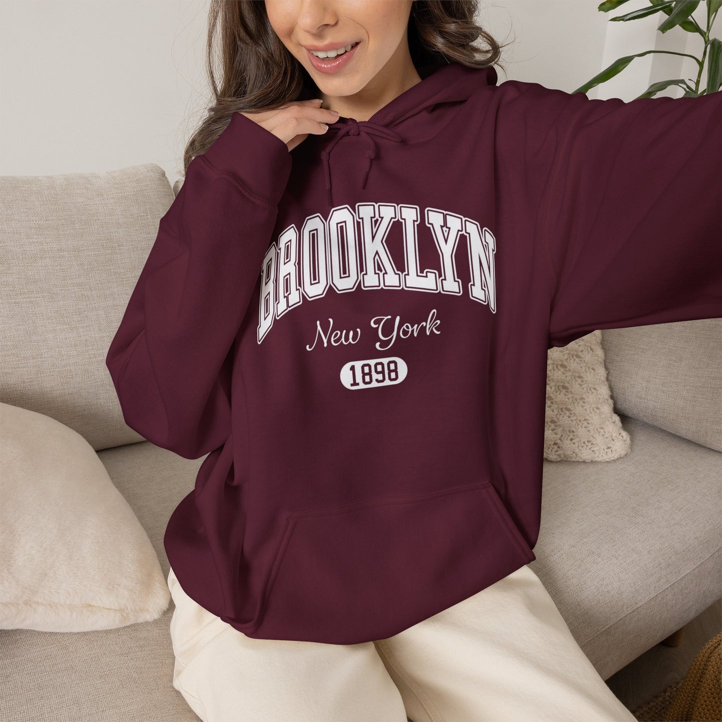 Brooklyn Hooded Sweatshirt – New York 1898 Vintage City Hoodie