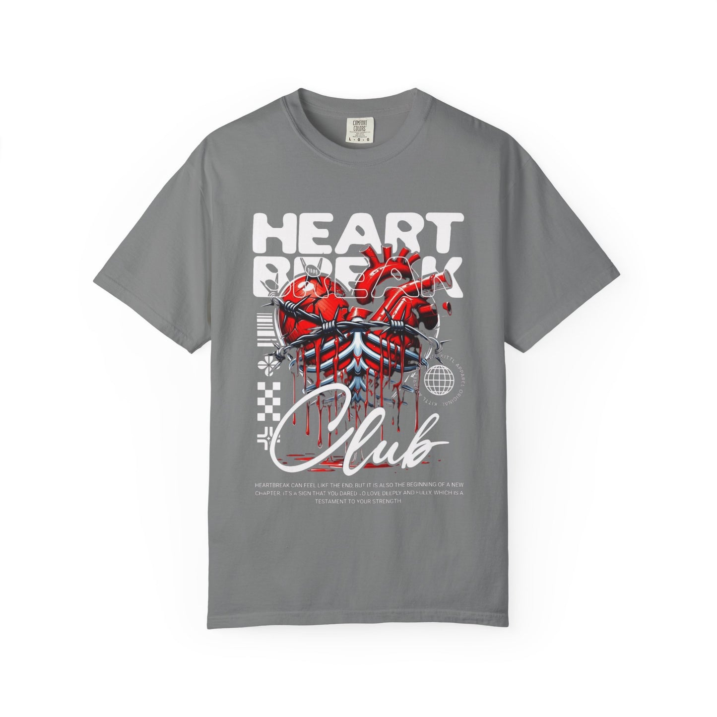 Heart Break Club T-Shirt — Anatomical Red Heart Graphic Tee