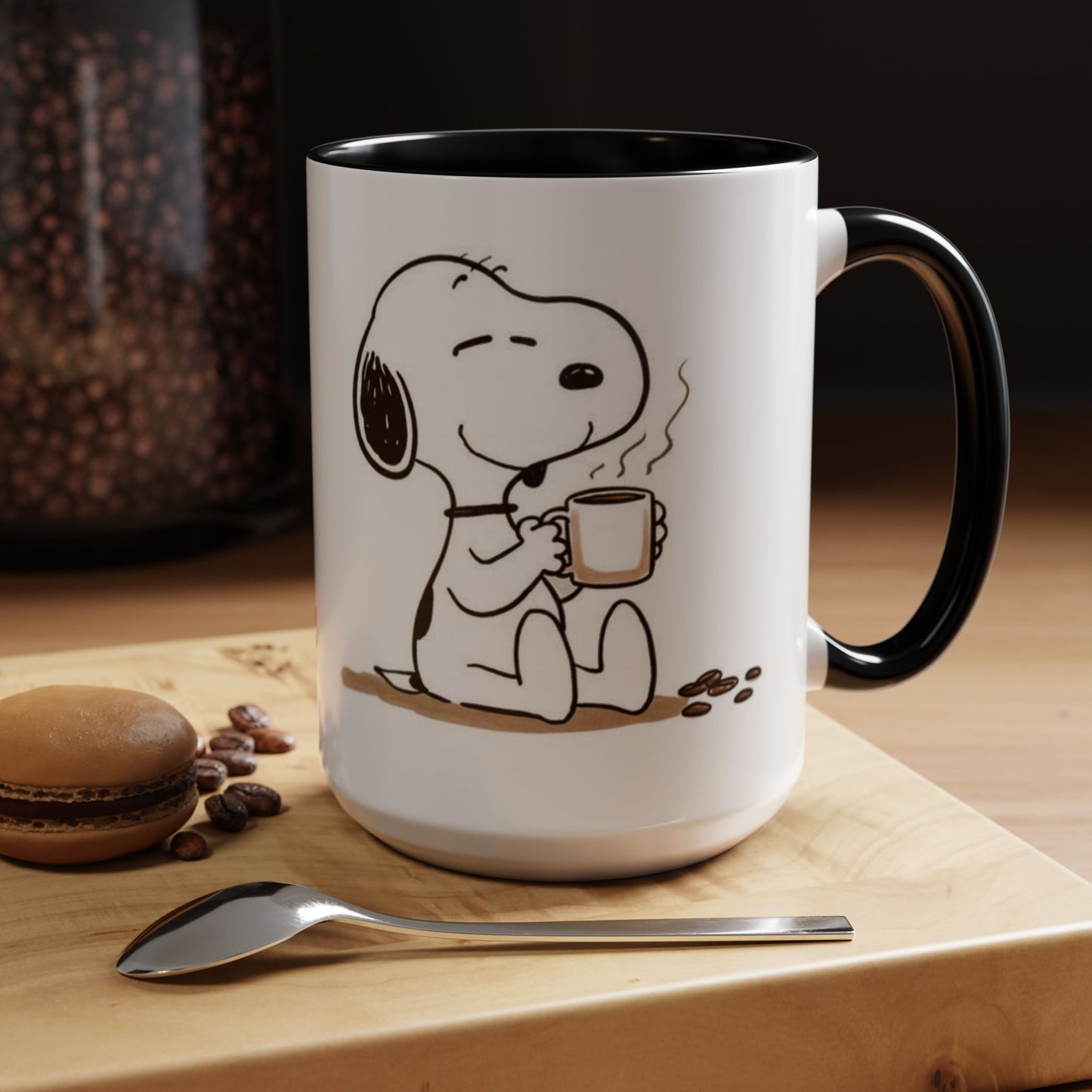 Snoopy Coffee Mug – Cute Peanuts Character Accent Ceramic Mug (11/15 oz)