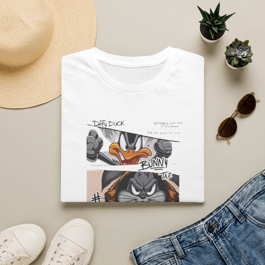 Looney Tunes Mugshot Panel T-Shirt — Daffy Duck & Bugs Bunny Graphic Tee
