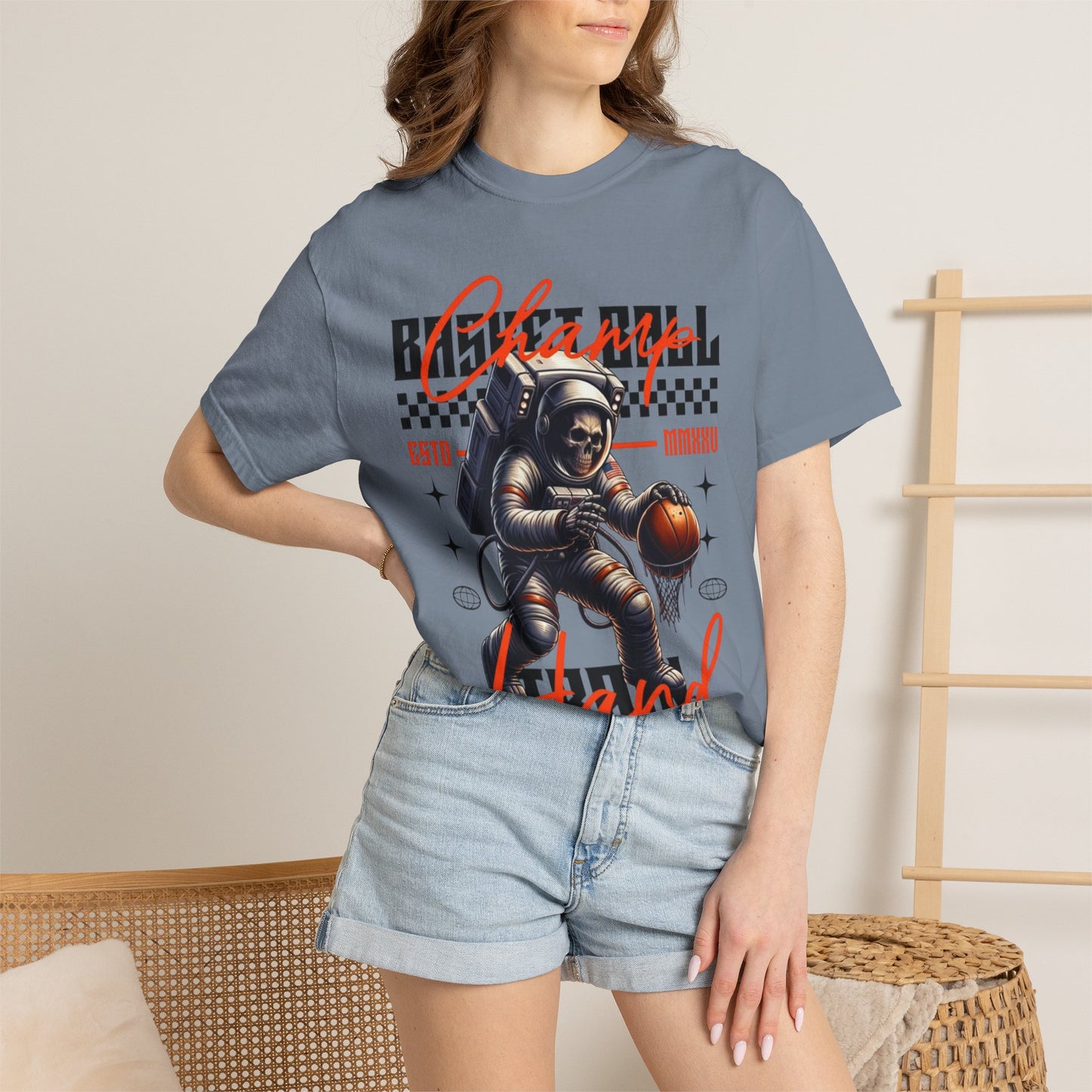 Astronaut Basketball T-Shirt — Vintage Space Hoops Graphic Tee