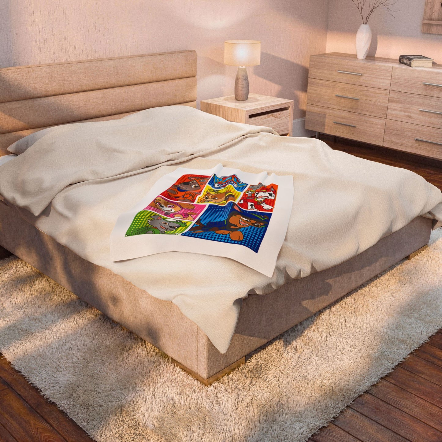 PAW Patrol Velveteen Plush Blanket — Kids’ Cozy Character Throw