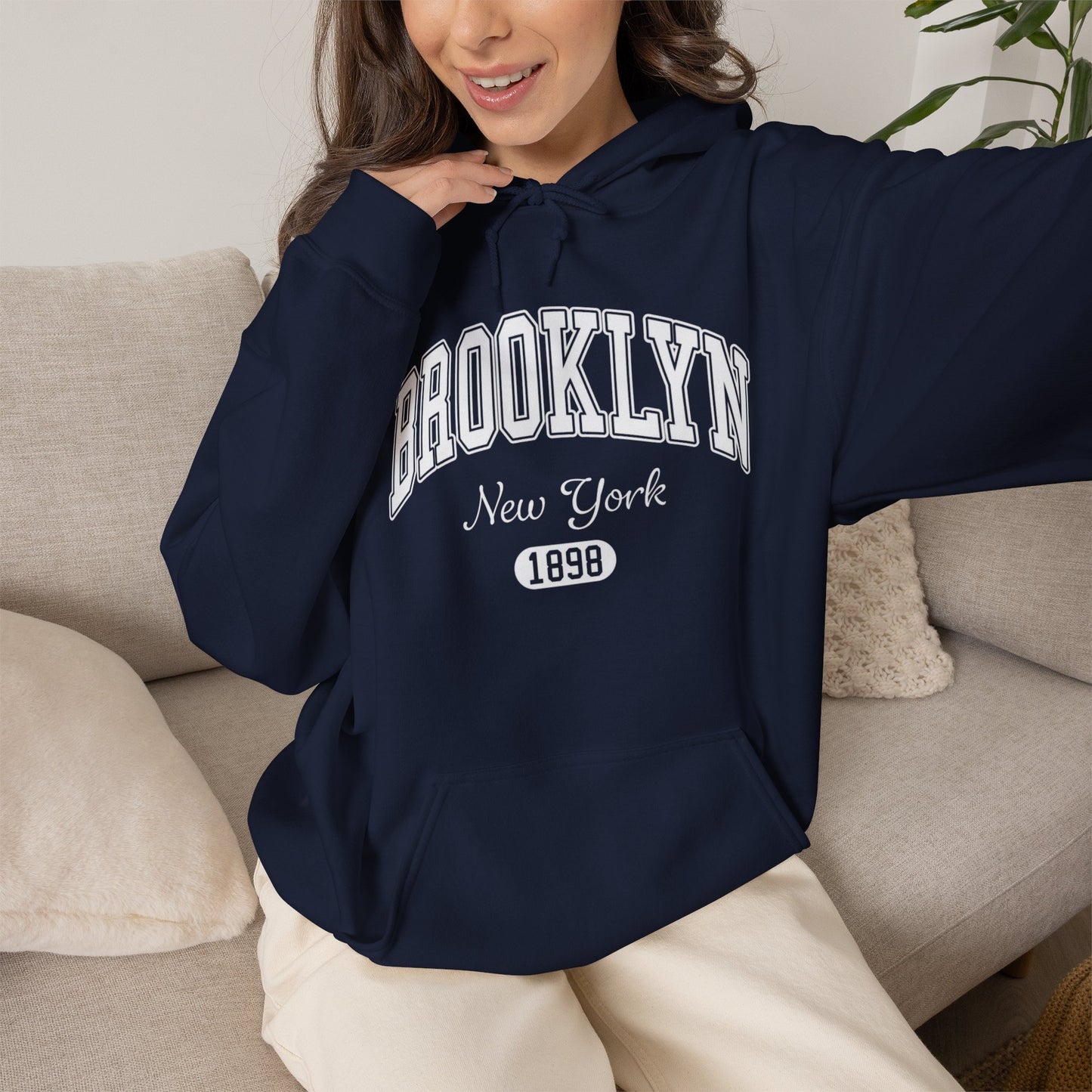 Brooklyn Hooded Sweatshirt – New York 1898 Vintage City Hoodie