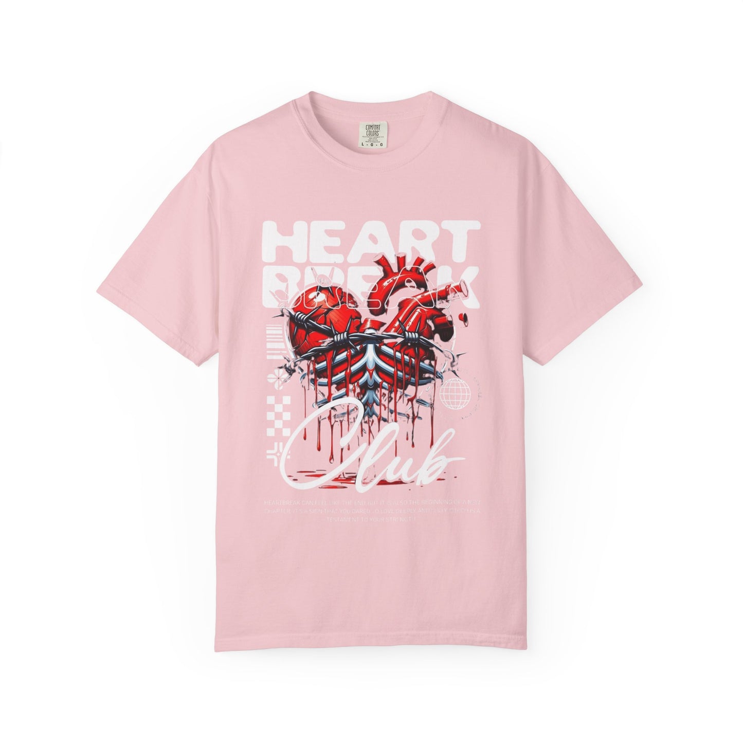 Heart Break Club T-Shirt — Anatomical Red Heart Graphic Tee