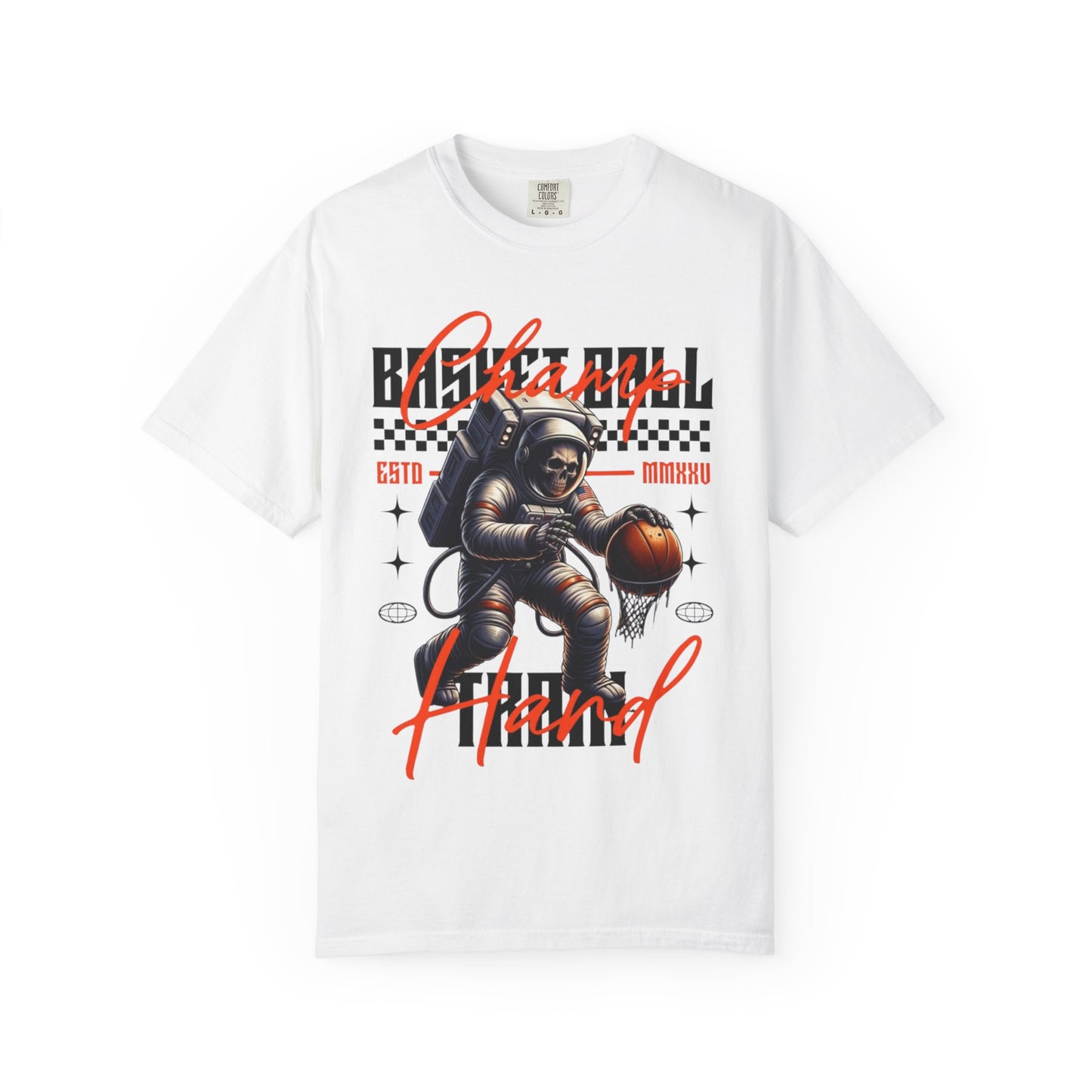 Astronaut Basketball T-Shirt — Vintage Space Hoops Graphic Tee