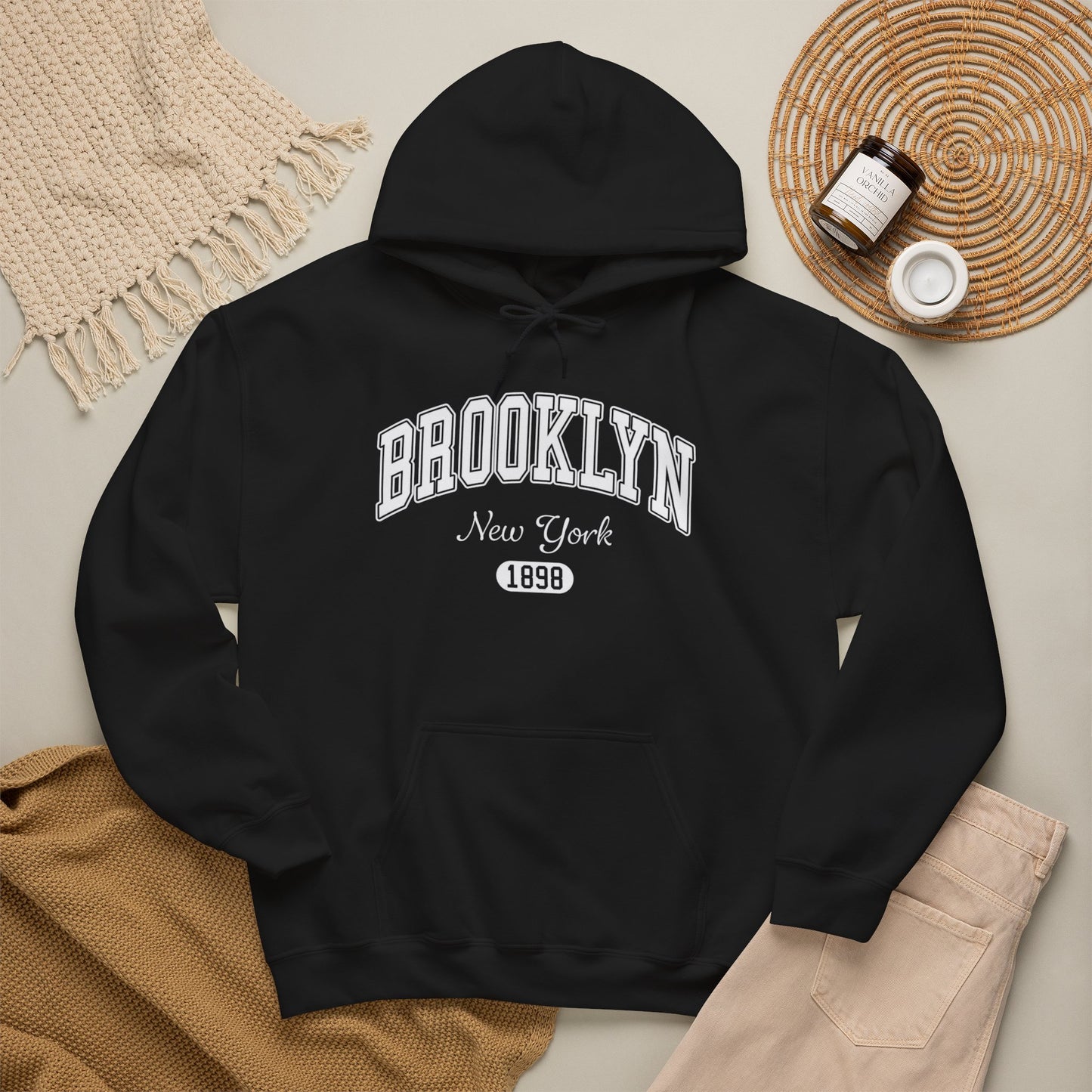 Brooklyn Hooded Sweatshirt – New York 1898 Vintage City Hoodie