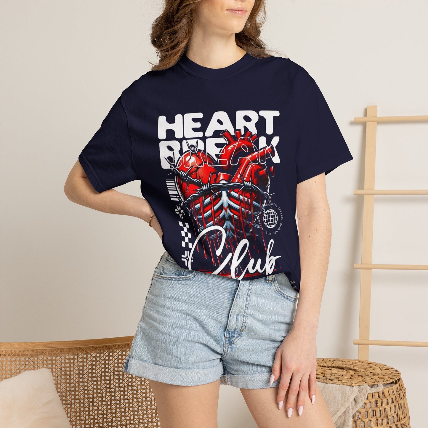 Heart Break Club T-Shirt — Anatomical Red Heart Graphic Tee