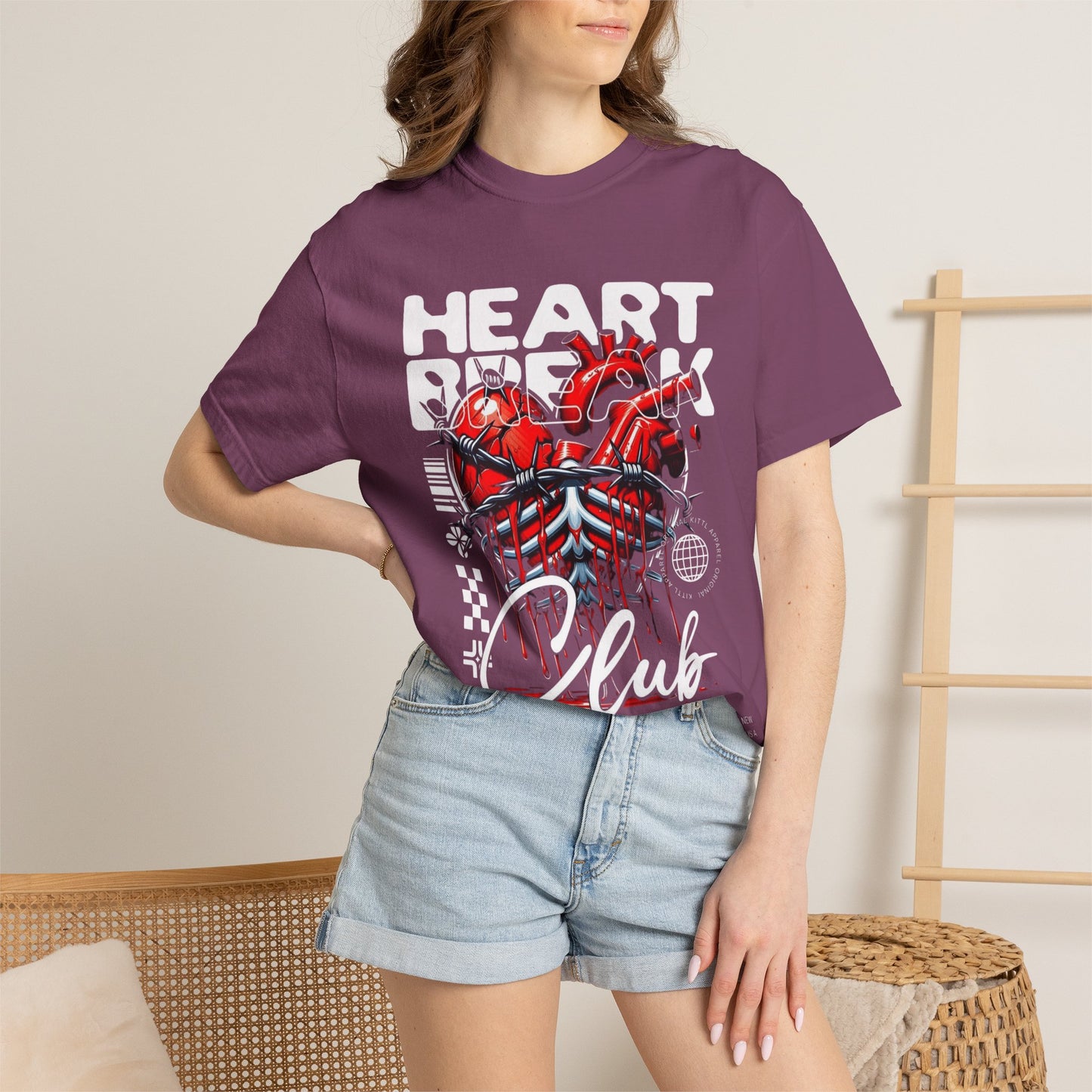 Heart Break Club T-Shirt — Anatomical Red Heart Graphic Tee