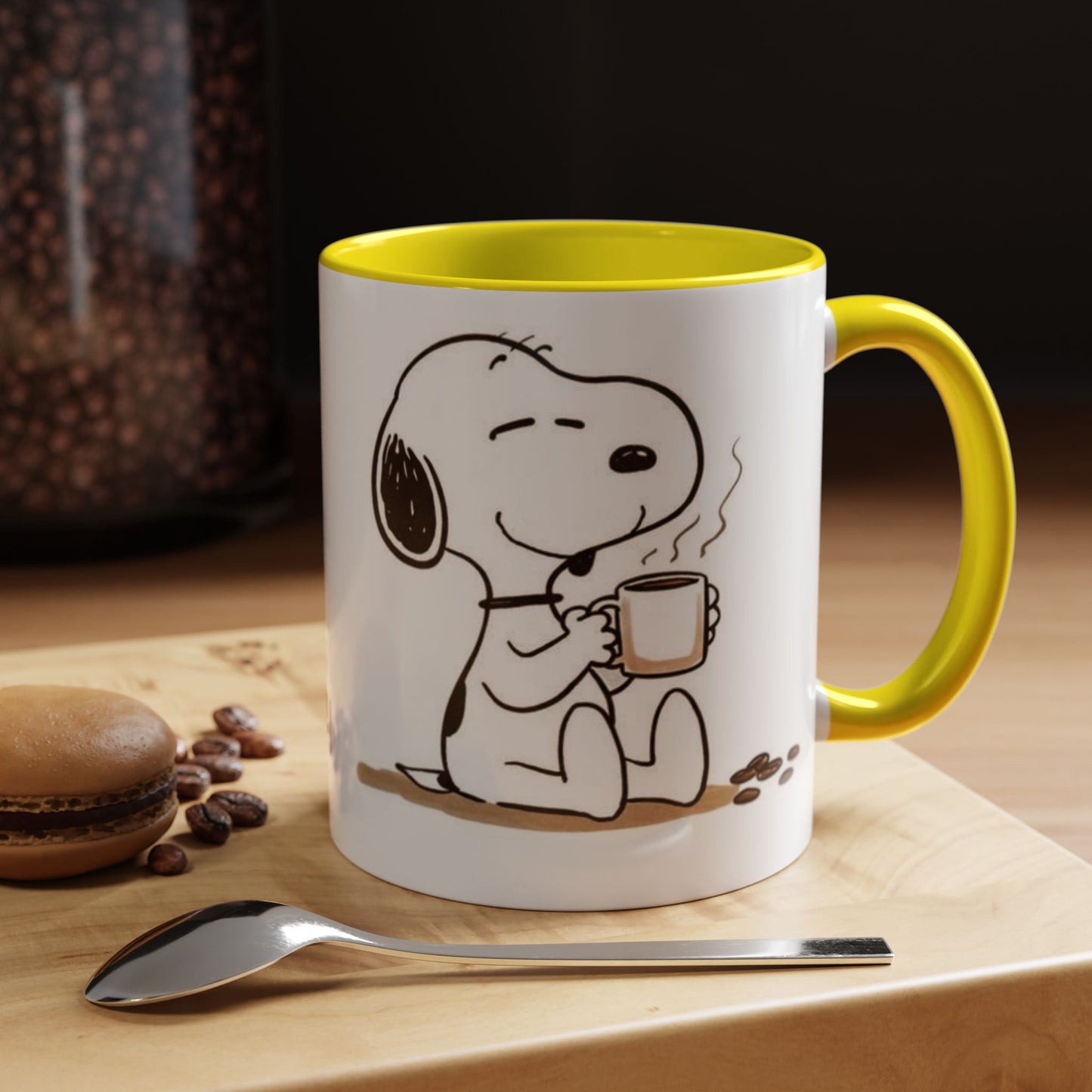 Snoopy Coffee Mug – Cute Peanuts Character Accent Ceramic Mug (11/15 oz)