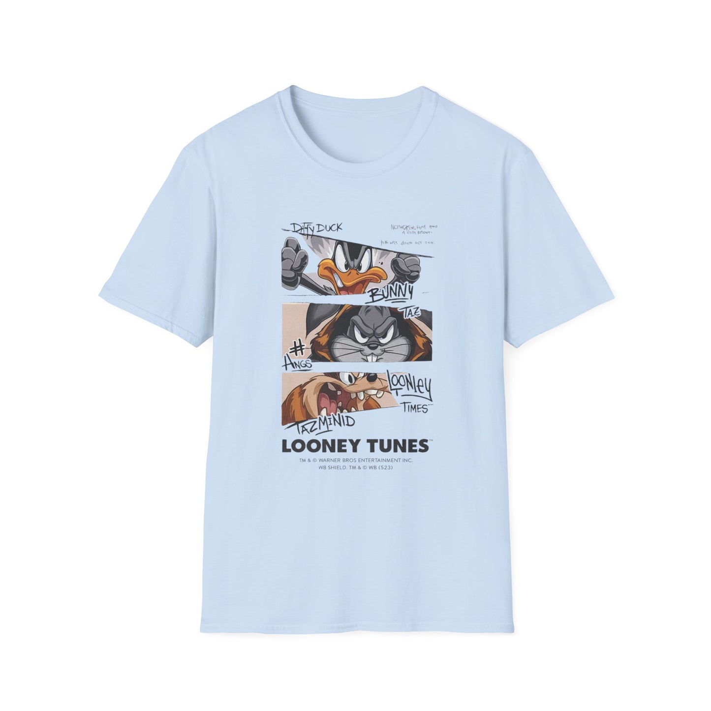 Looney Tunes Mugshot Panel T-Shirt — Daffy Duck & Bugs Bunny Graphic Tee