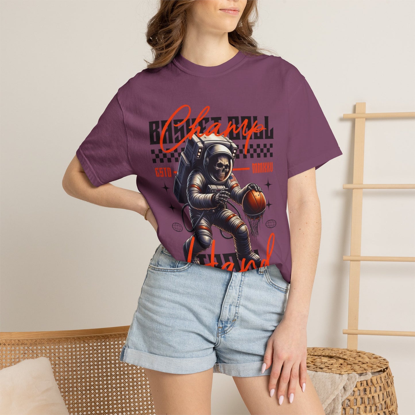 Astronaut Basketball T-Shirt — Vintage Space Hoops Graphic Tee