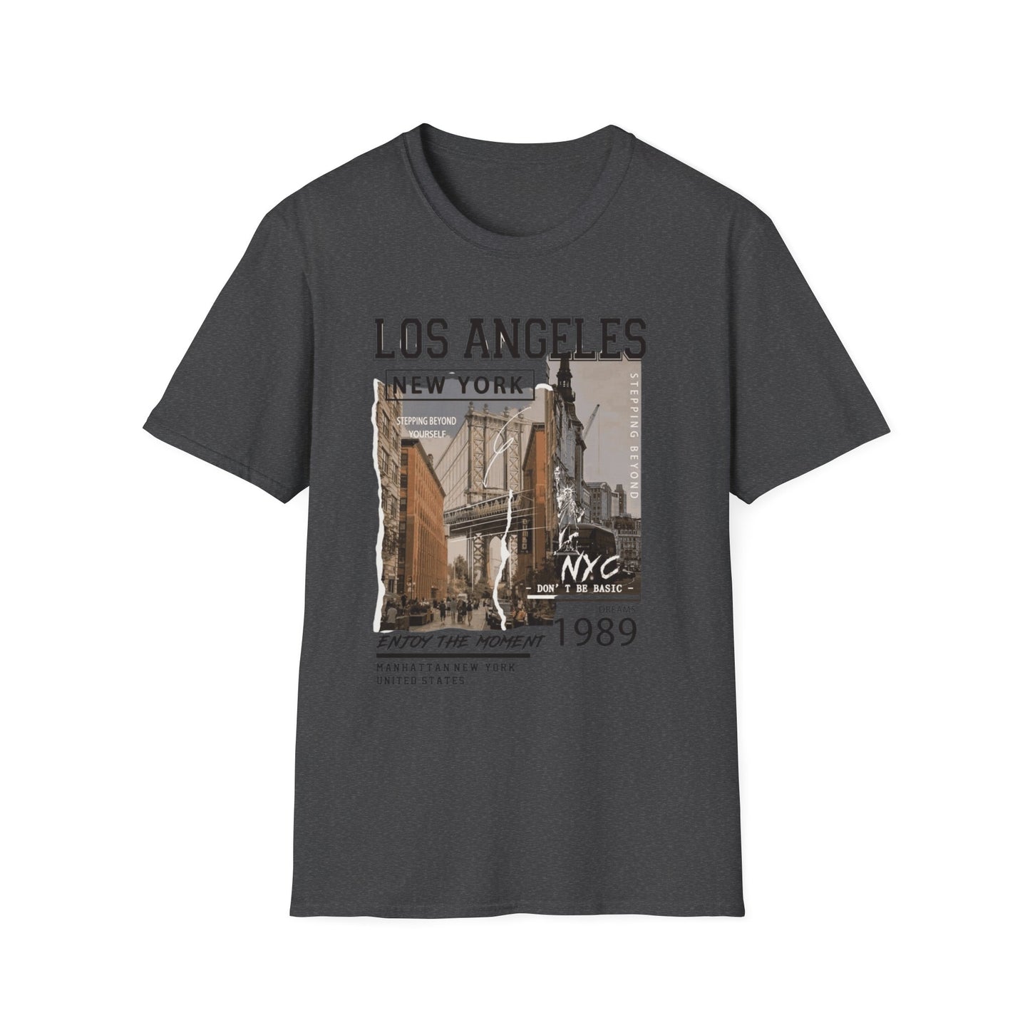 Los Angeles NYC Vintage Cityscape T-Shirt — 1989 Urban Travel Graphic Tee
