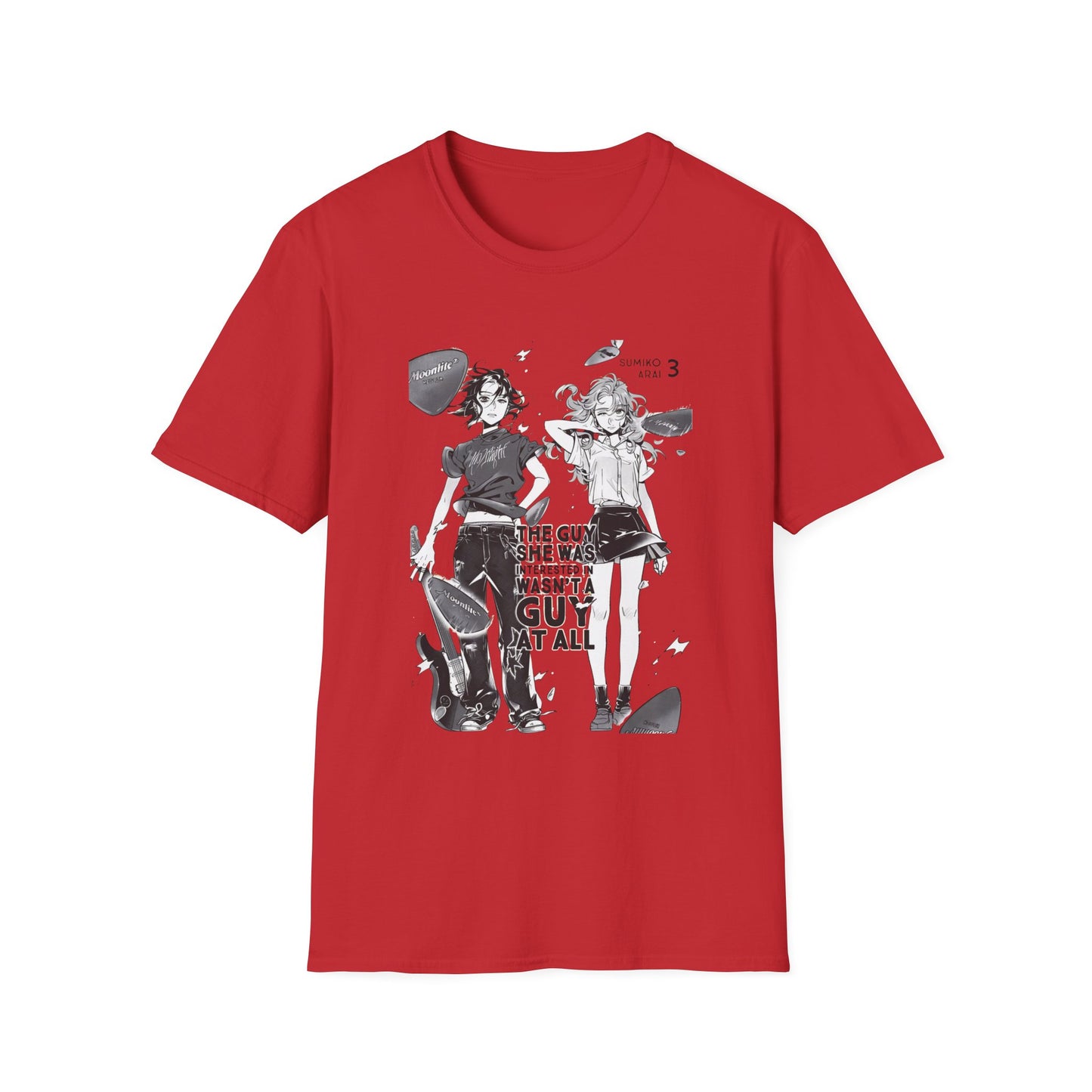 Anime Girl Duo Graphic T‑Shirt — Black Retro Manga Design