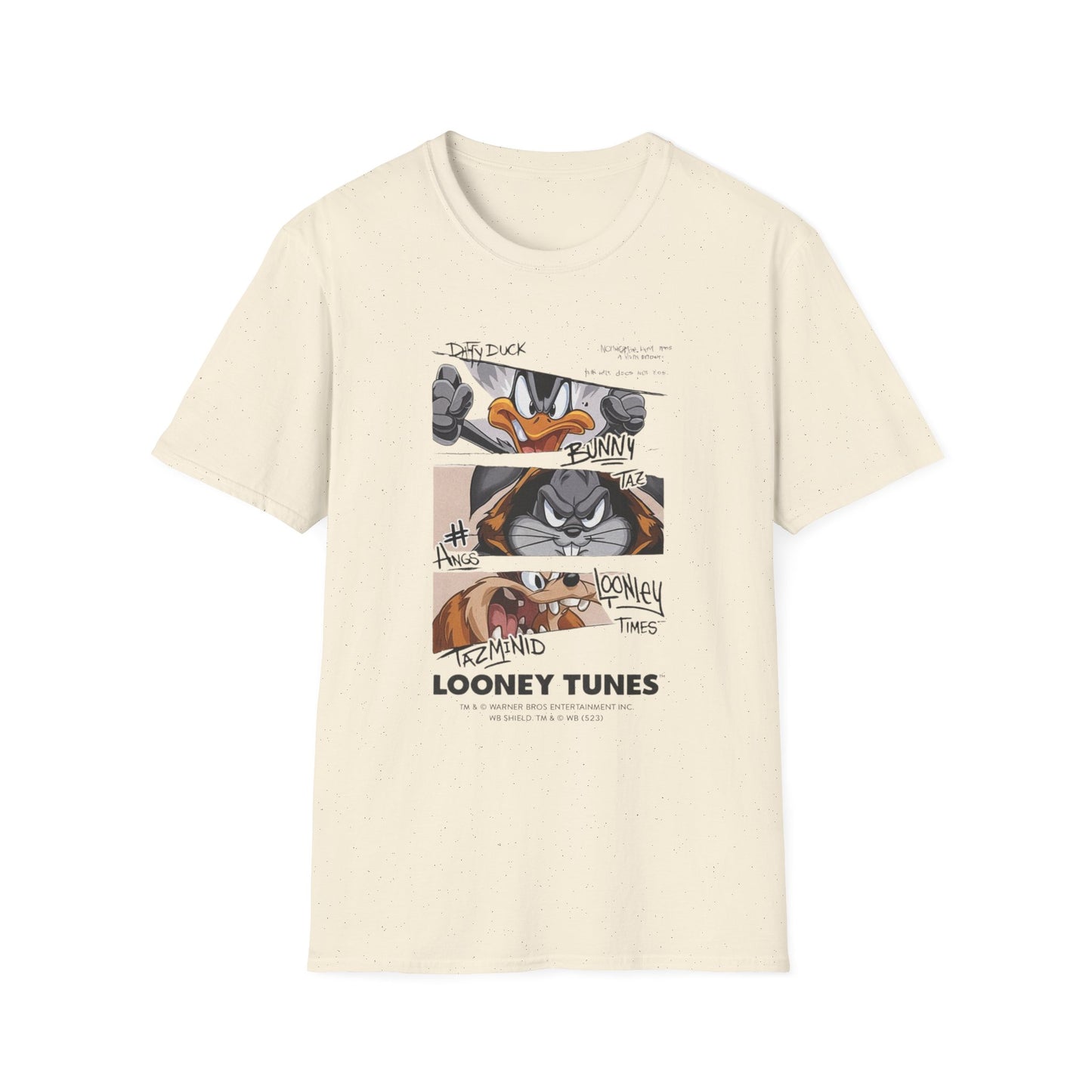 Looney Tunes Mugshot Panel T-Shirt — Daffy Duck & Bugs Bunny Graphic Tee