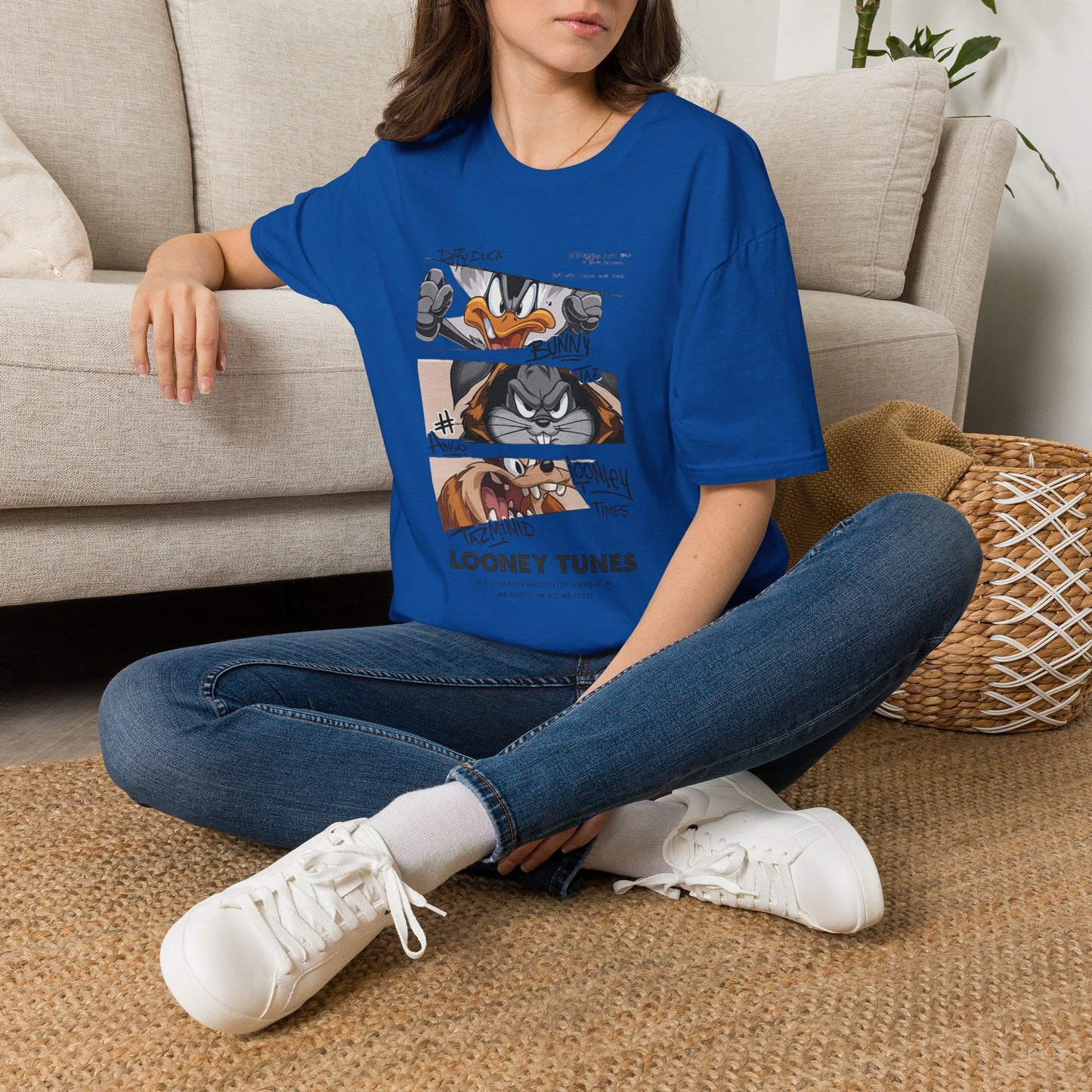 Looney Tunes Mugshot Panel T-Shirt — Daffy Duck & Bugs Bunny Graphic Tee